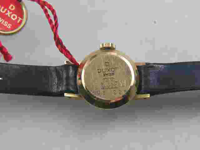 Solid Gold 14K 585 watch Uhr NOS Vintage SwissMade Duxot New very small