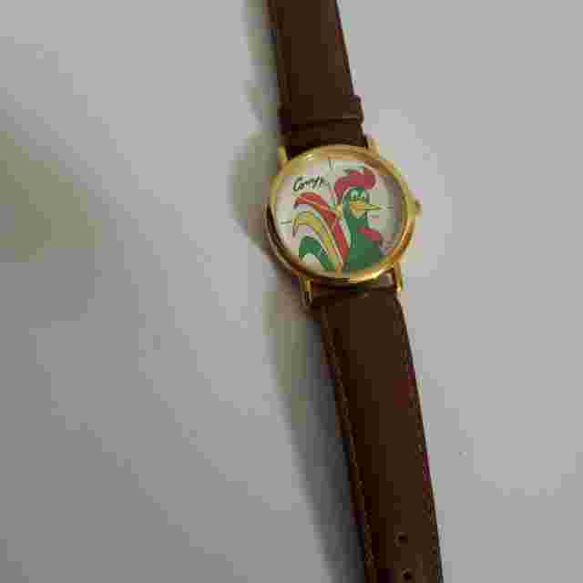 Vintage Watch Kellogs Corny Corn Flakes 1996 Rooster Gold Tone Needs New Battery