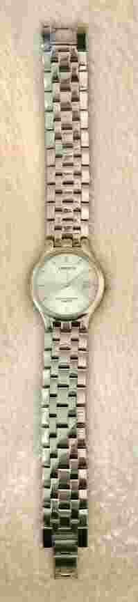 J SPRINGS NEW MEN’S STAINLESS STEEL WATCH in Original Container~Needs Battery