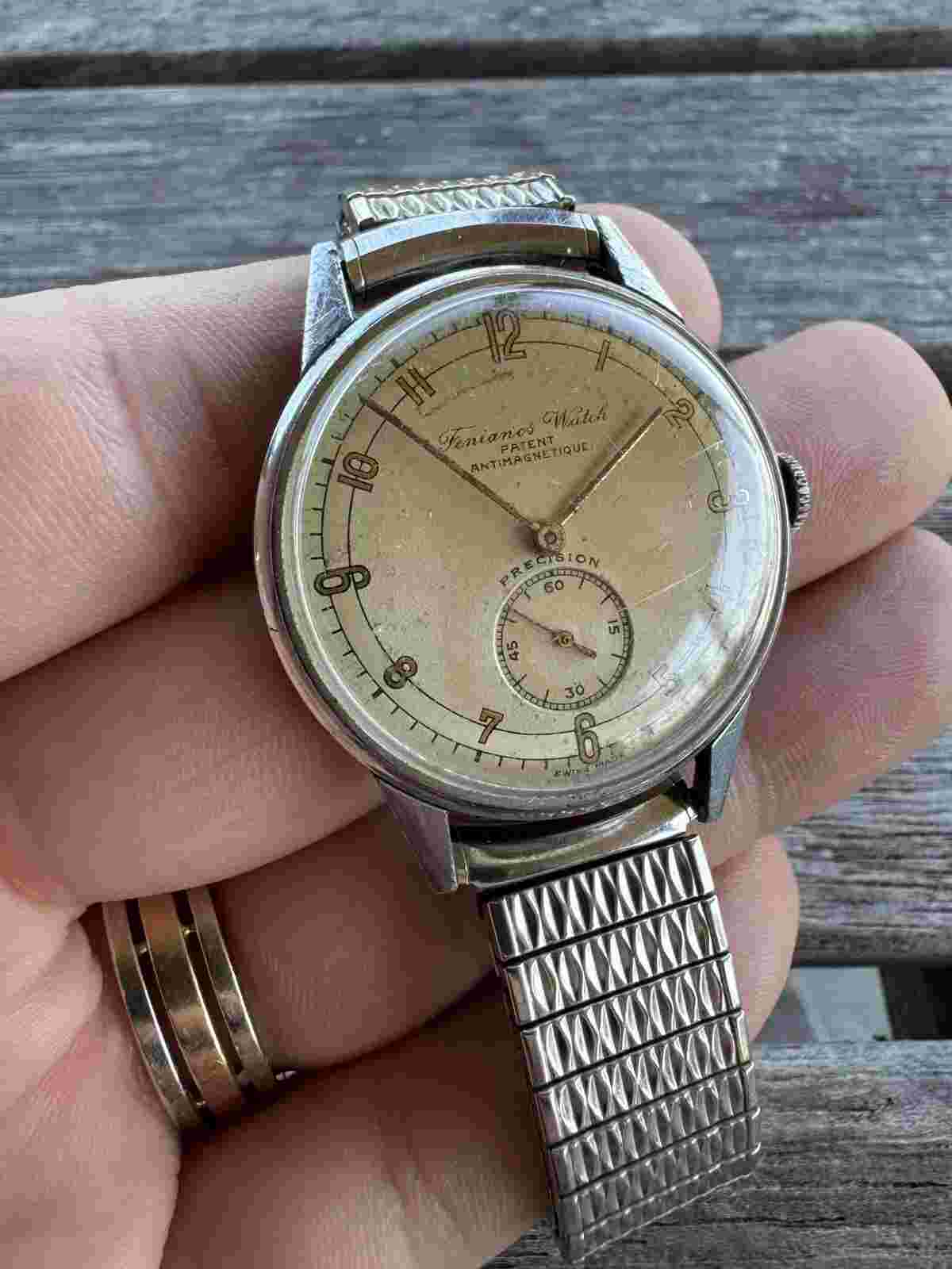 Fenianos Precision Wristwatch - Swiss Made - 15 Jewels - Patent Antimagnetic