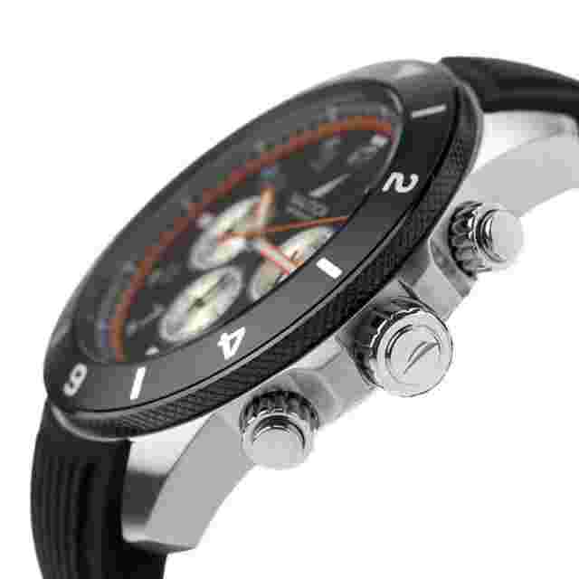 Nautica NAPNOS403 Men's Black Quartz Watch with Rubber Strap