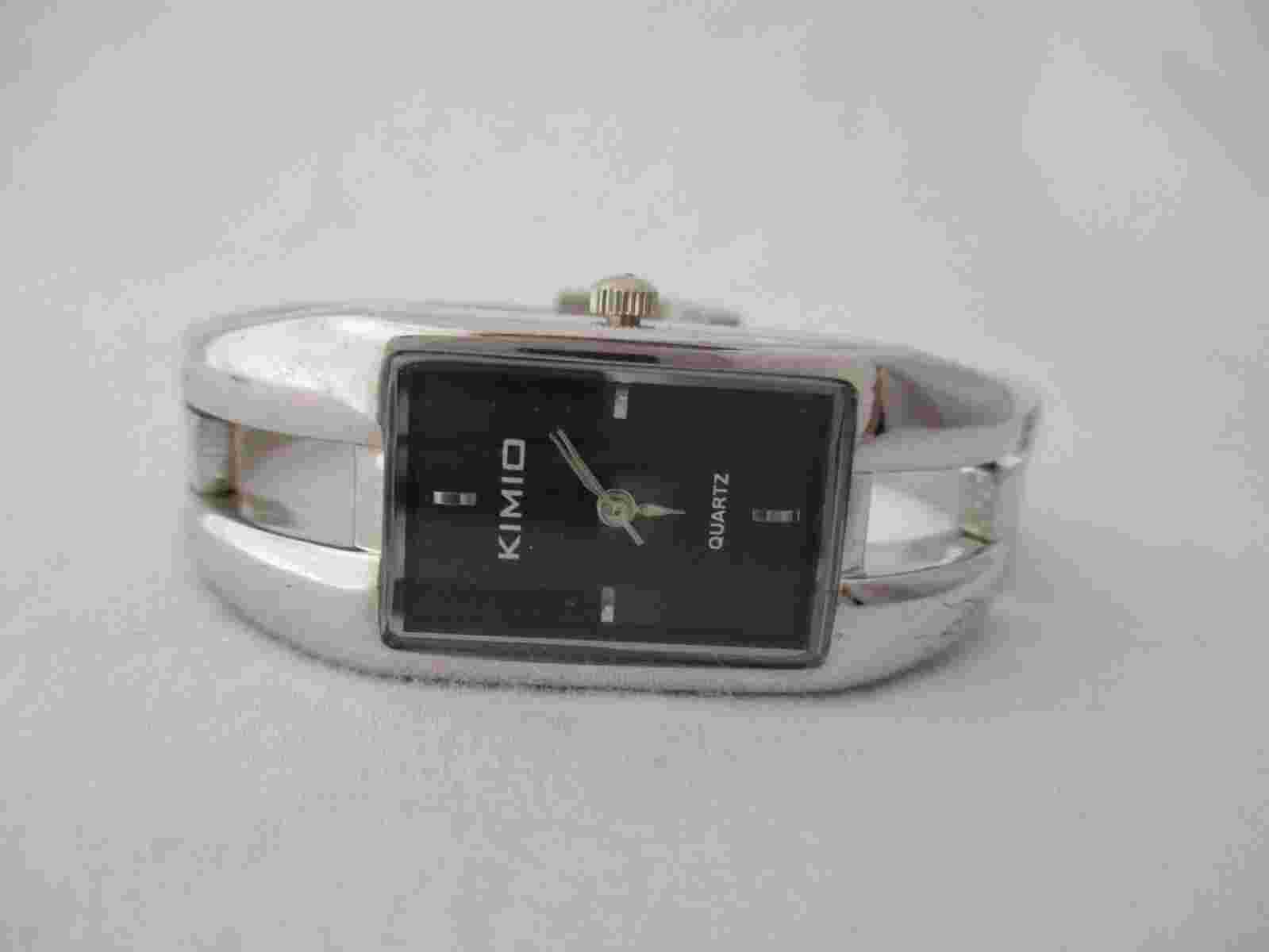 Kimio Women's Silver Toned Cuff Band Analog Watch *Working*