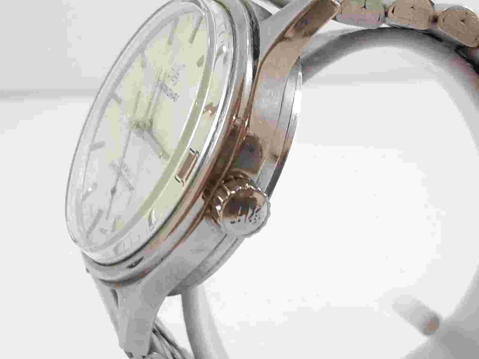 SHANGHAI 19 Jewels Date SLO-7004 Silver SS Analog Automatic Men's Used Watch
