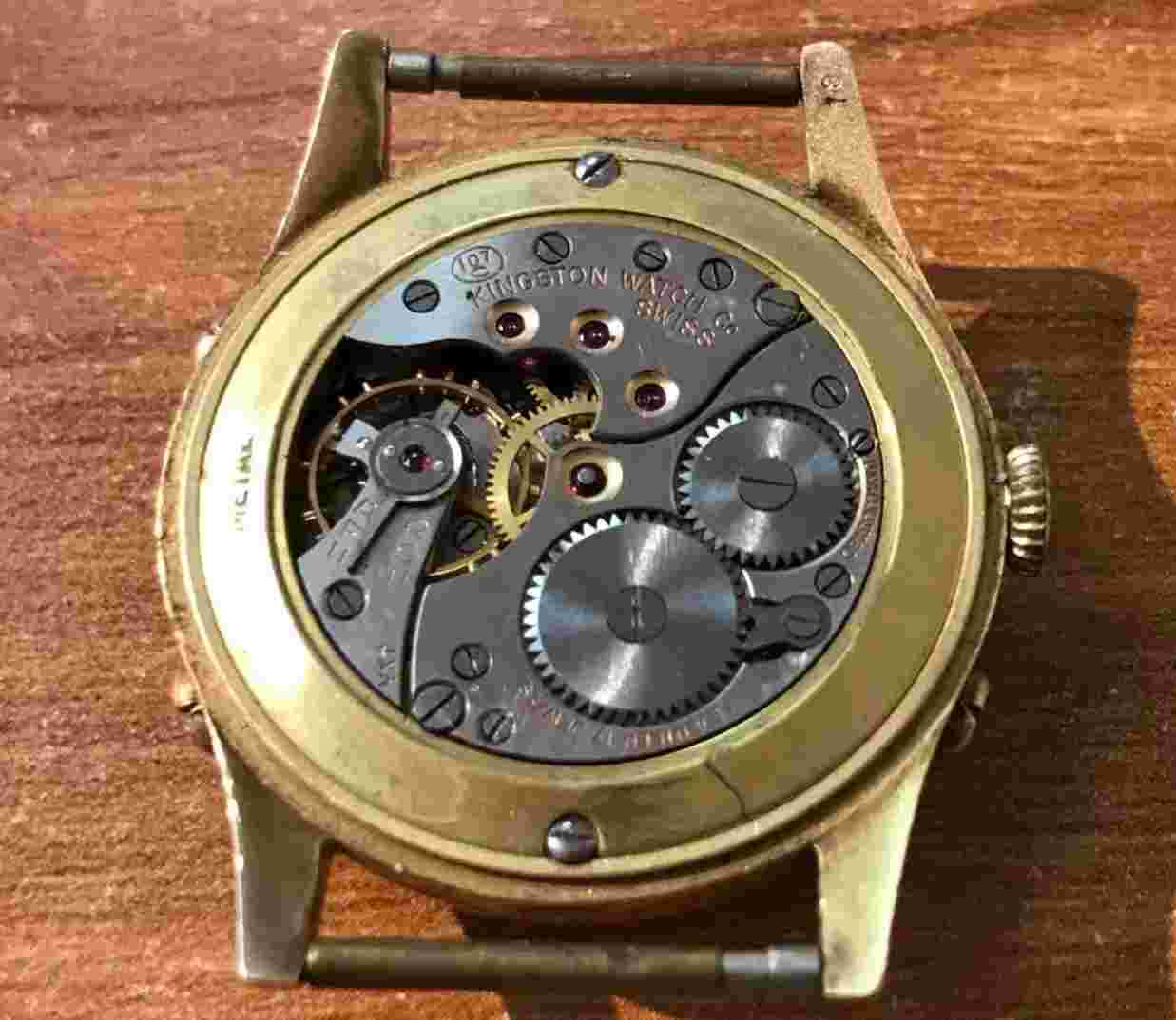 Kingston Datofix Triple Date Wrist Watch solid gold 18k