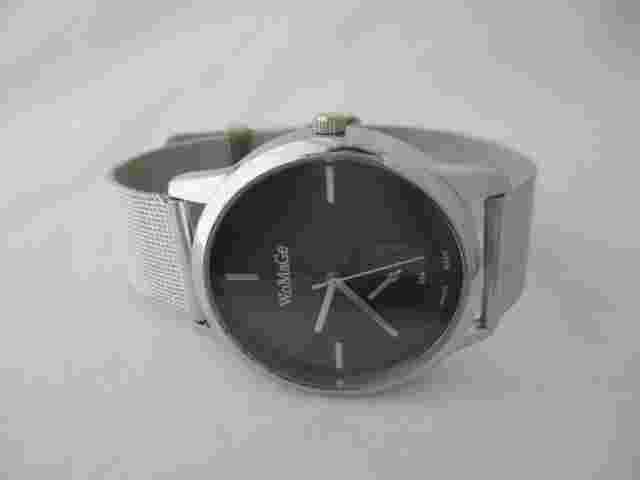 Womage Women's Silver Toned Bracelet Band Analog Watch Swiss Made