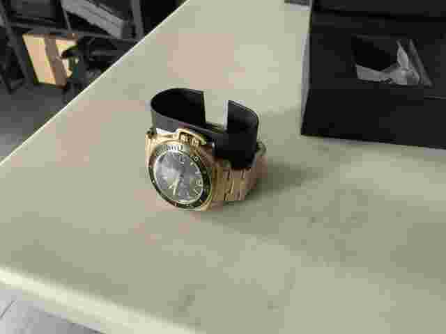 Alpha Sierra Phantom F4-G003 44mm Black & Gold Tone Watch.