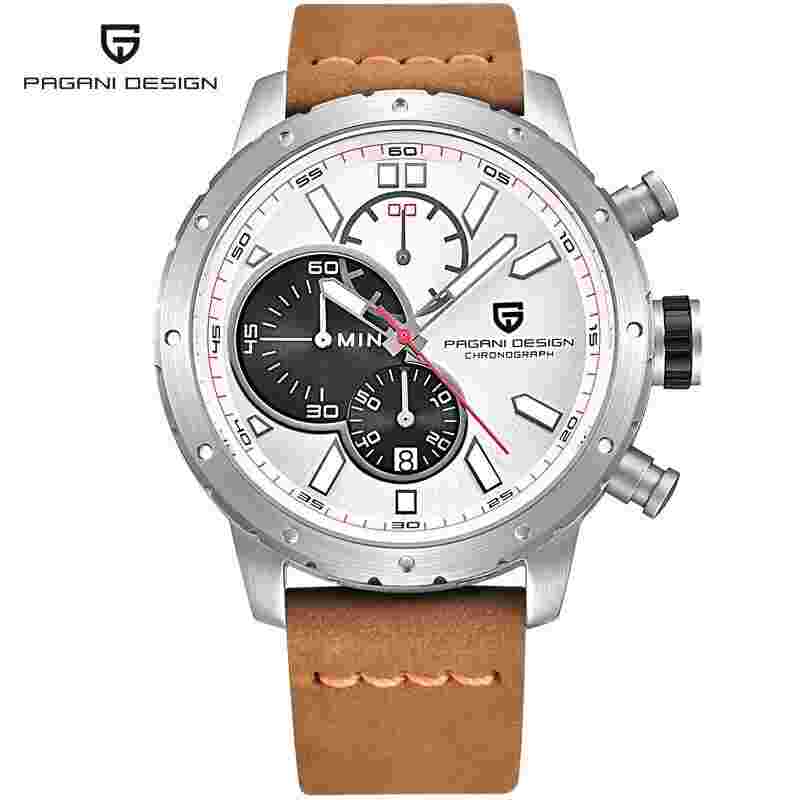 Top Fashion Brand Chronograph Pagani Design 46mm Quartz Men's Watch stop watch