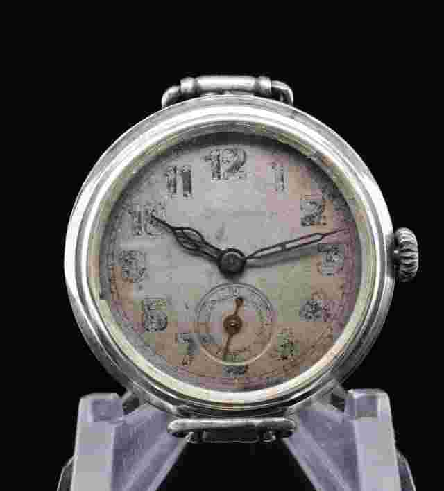 Antique Moeris 35mm 15 Jewel Trench WristWatch Working $1 NO RES