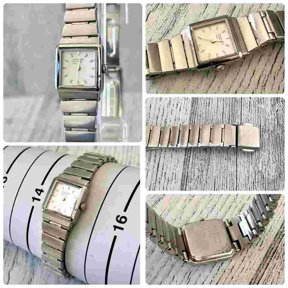 [.Rare] MARGARET HOWELL Wristwatch square mini silver JAPAN USED