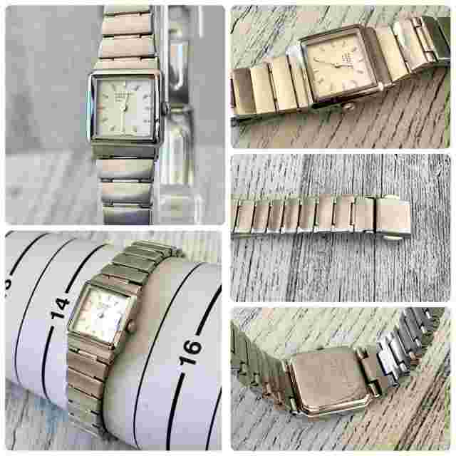 [.Rare] MARGARET HOWELL Wristwatch square mini silver JAPAN USED