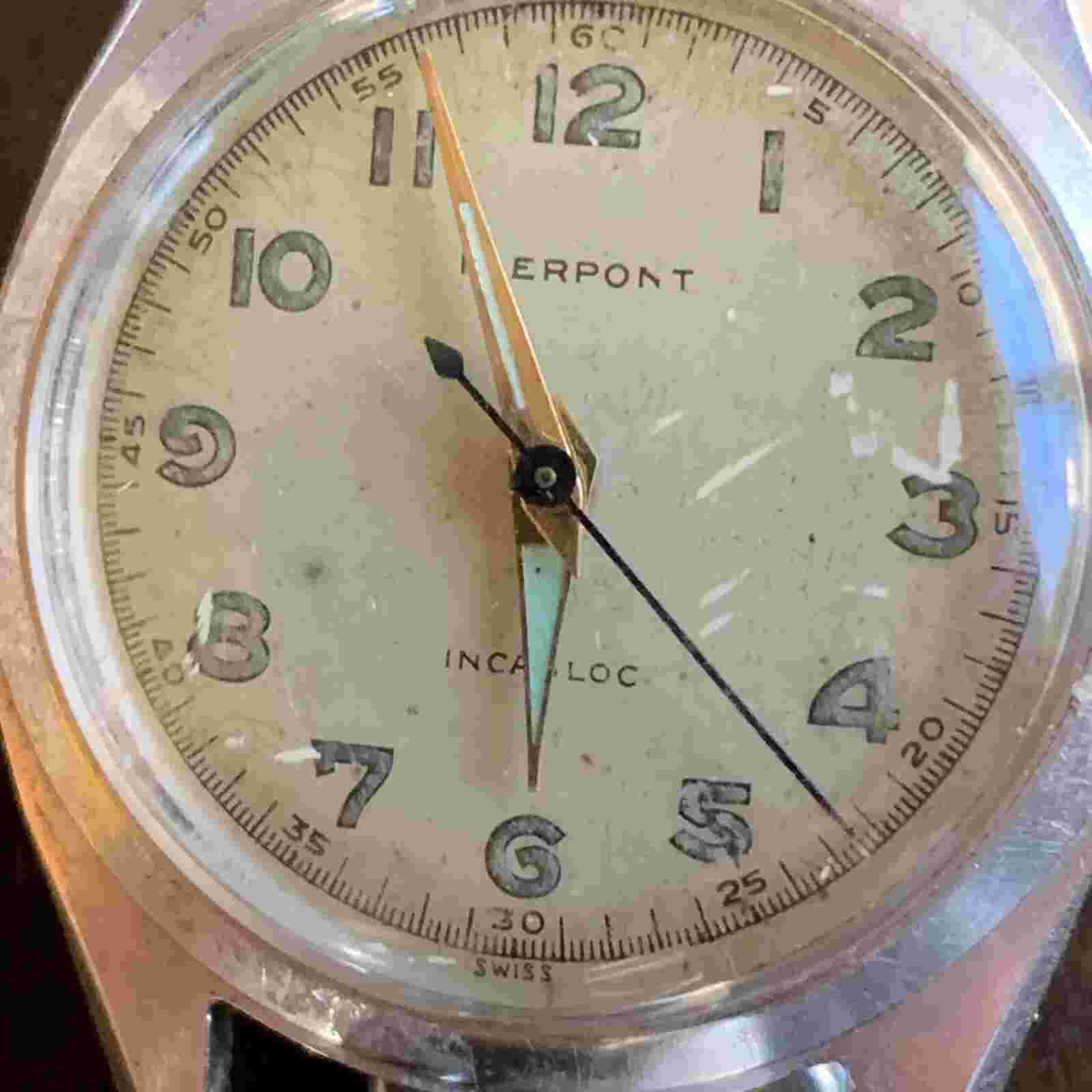 Vintage Pierpont Incabloc Women Wrist Wind Up Watch Swiss Made Silver Tone RUNS