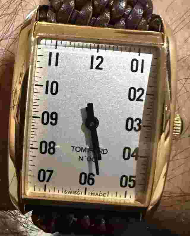 Shinola Tom Ford 001 Tank Watch, Solid Gold 18k, 27mm, Box, Papers, MSRP $7190