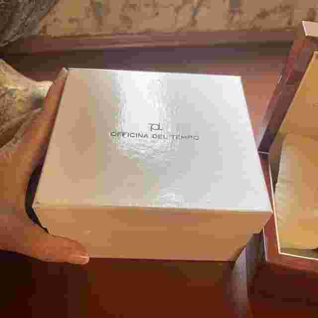 Vintage Officina Del Tempo Marrakech Quartz, Brown, Wood Box & Papers included