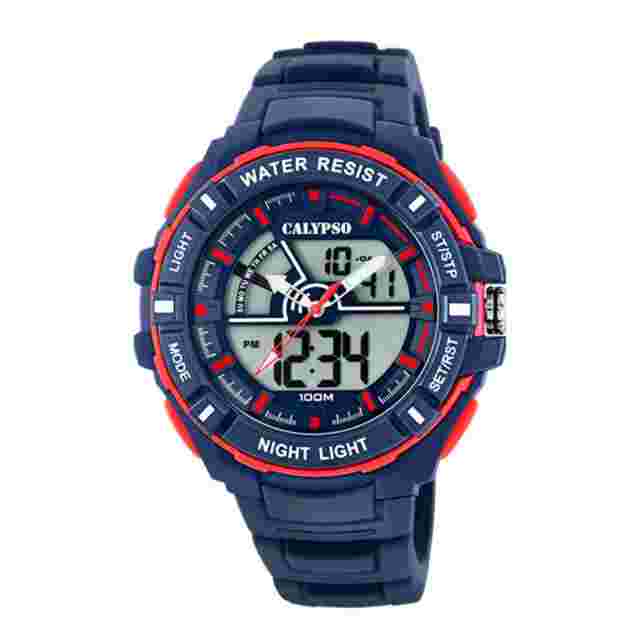 Calypso Mens Digital / Analog Sports Watch, Chrono, Alarm, Timer, Light - K5769