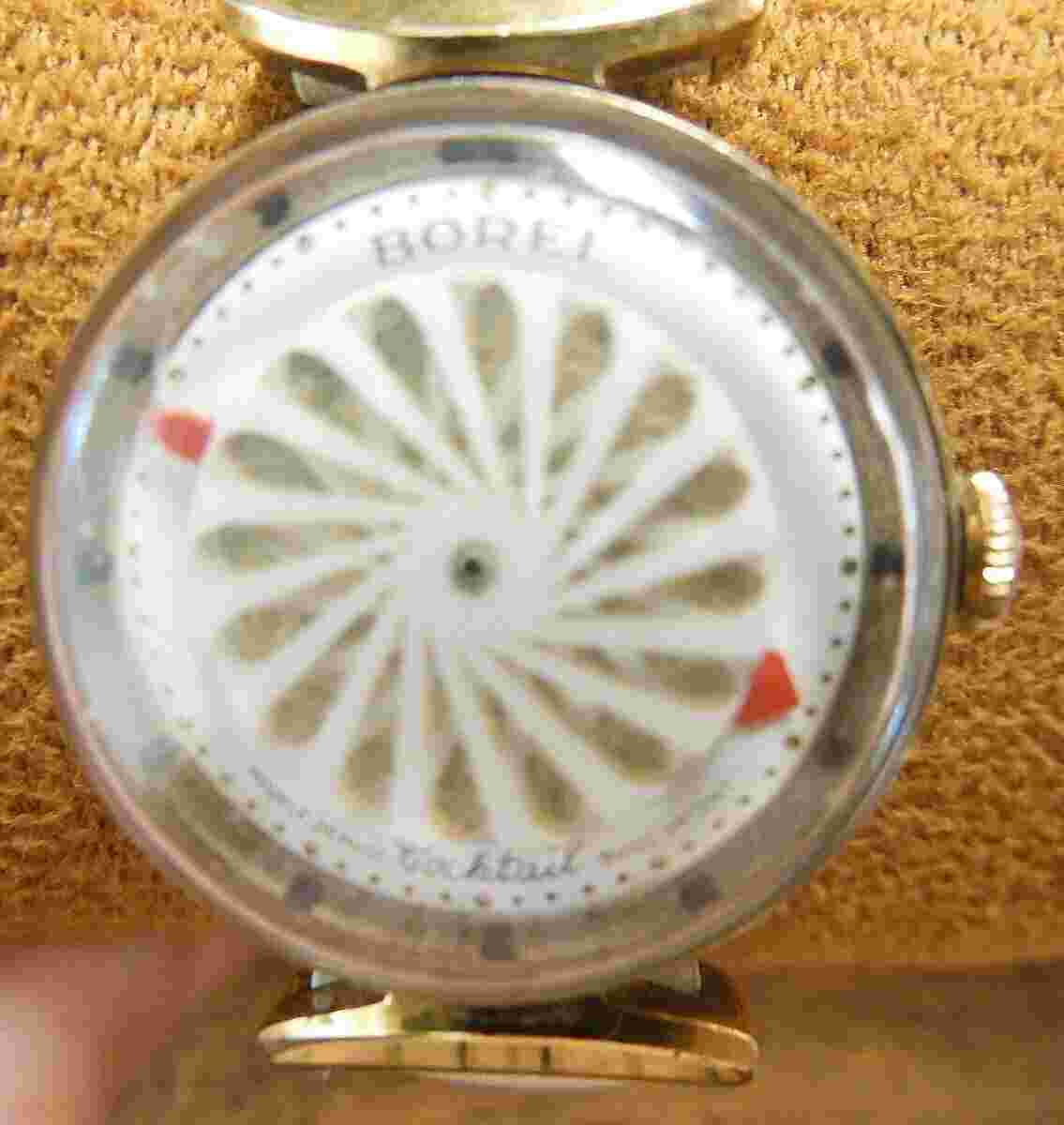 Rare  Vintage Borel Woman's Moving Dial Cocktail Wristwatch, running well.