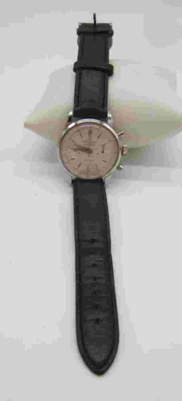JAQUET GIRARD CHRONOGRAPH STAINLESS WRIST WATCH EXC COND
