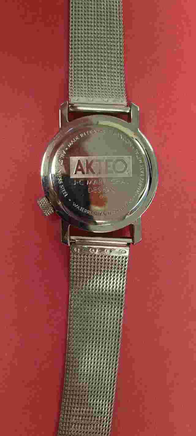 Akteo stainless watch tennis theme rare retro NEW, never worn