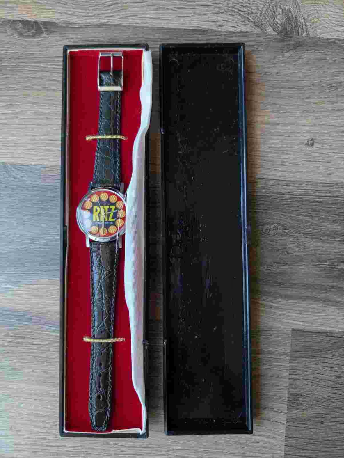 Vintage Ritz Cracker Wrist Watch New Manual Hand Wind Promotional