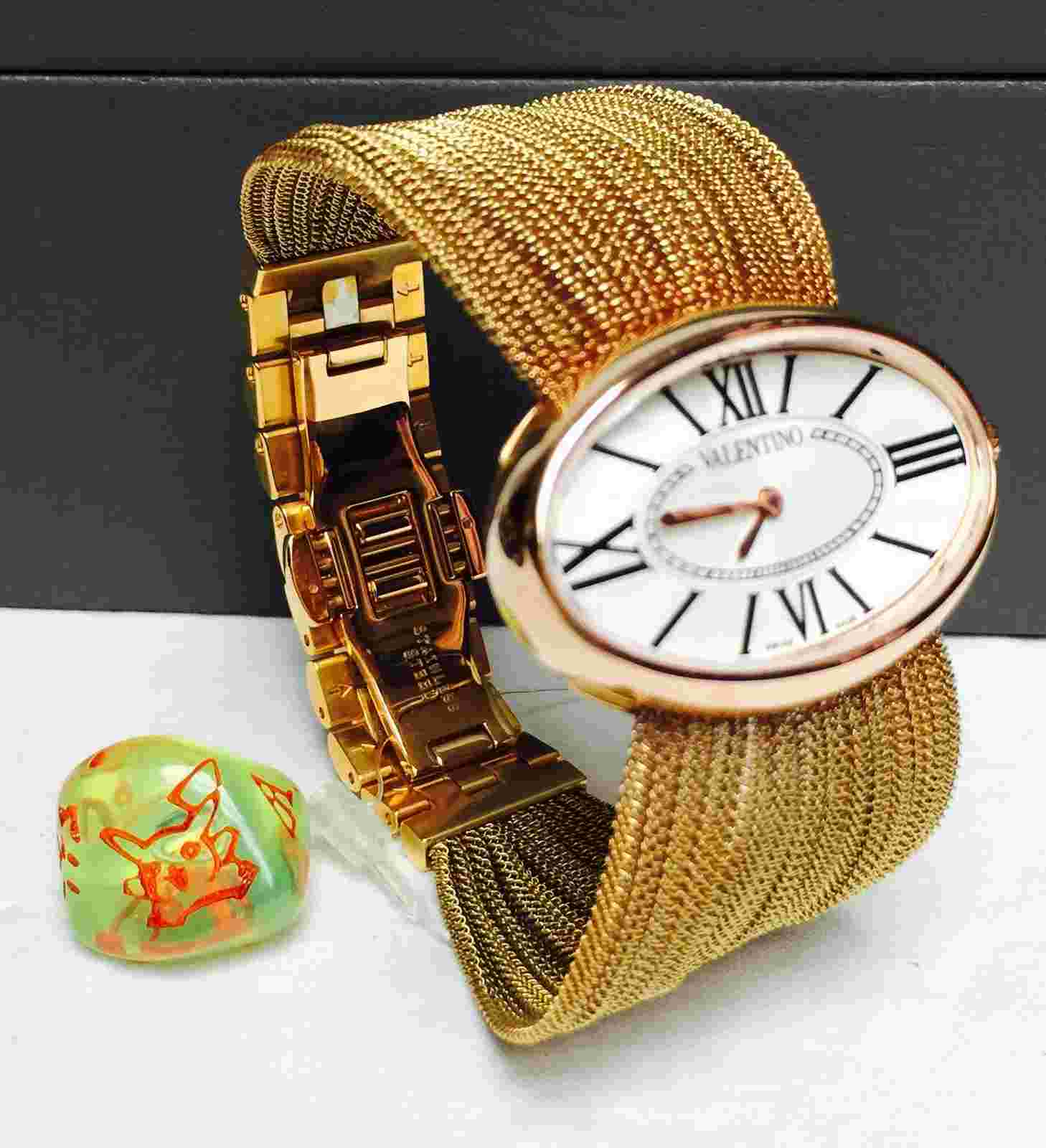 $2,800 VALENTINO V43MBQ5002S080 SEDUCTION PLISSE SWISS Women Watch Lady Gift NEW