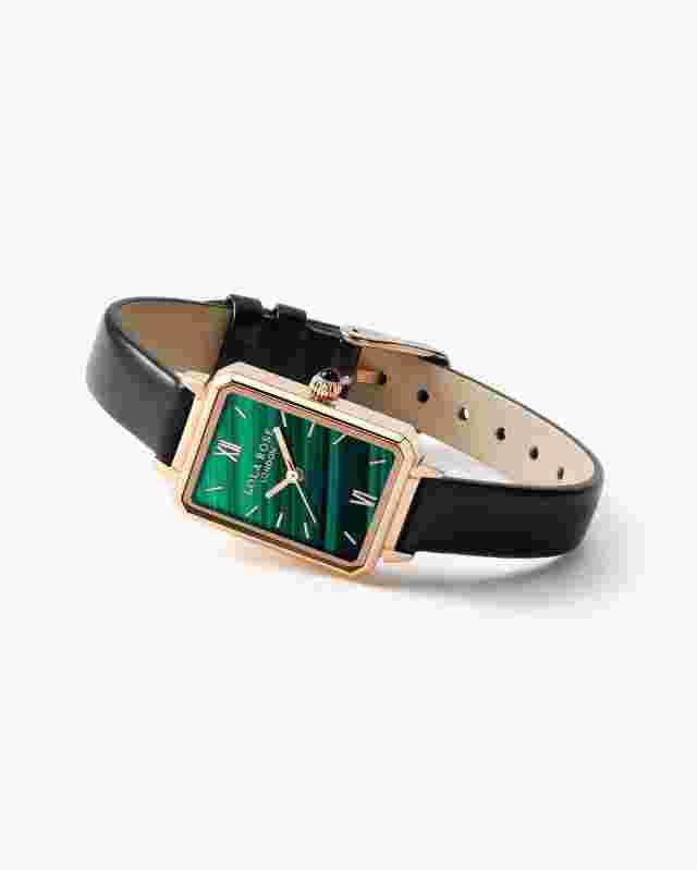 Lola Rose Dainty Women's Wrist Watch Green Malachite Dial Wrapped by Stylish ...