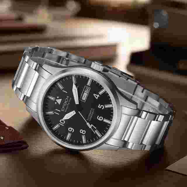 EPOCH Men Automatic Watch 40MM Mechanical Wristwatch Luminous 10ATM Date Week