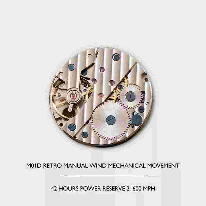 MERKUR Men Watch 38mm Bronze Pilot Manual Wind Mechanical Wristwatch Luminous