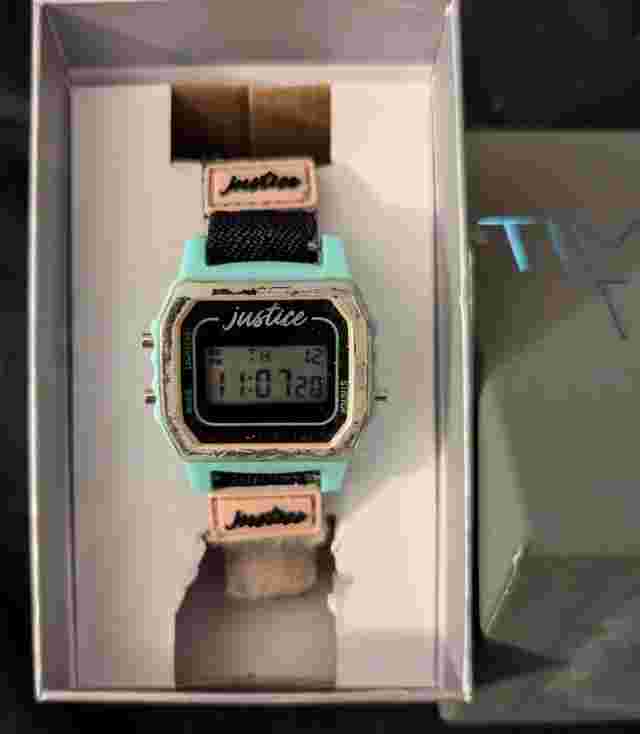 WORKING Justice Girls / Women's Retro Digital Watch Pink and Green
