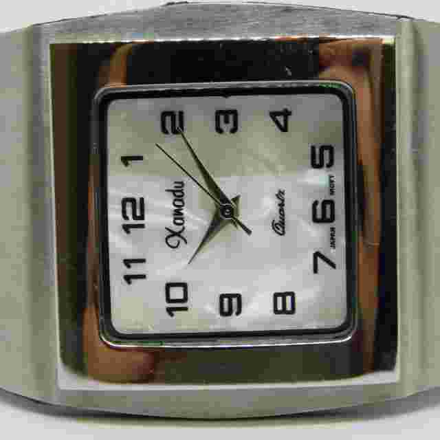 Xanadu Cuff Bracelet Silver Tone Quartz Analog Women's Watch Sz. 6" New Battery