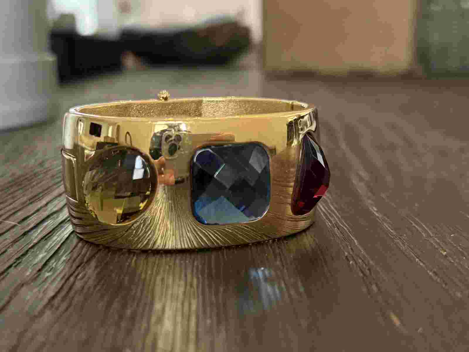 Vintage Betsey Johnson Gold Cuff Jewel Watch