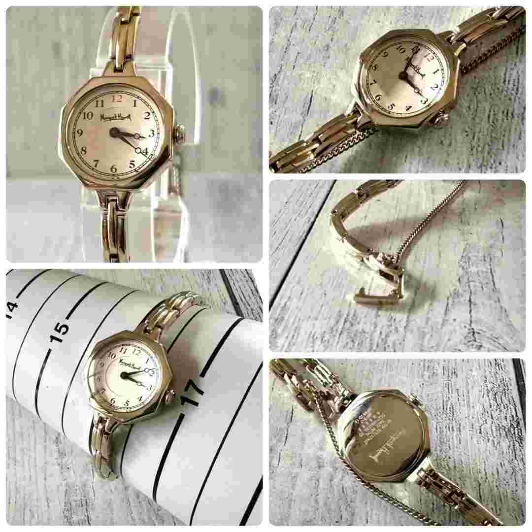 MARGARET HOWELL Octagon Gold Women's Analog Quartz Wristwatch Used Excellent