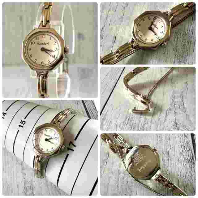 MARGARET HOWELL Octagon Gold Women's Analog Quartz Wristwatch Used Excellent