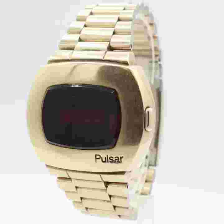 Vintage Pulsar P2 Clark Gable Car Provenance Men's Digital LED Wristwatch 14k GF