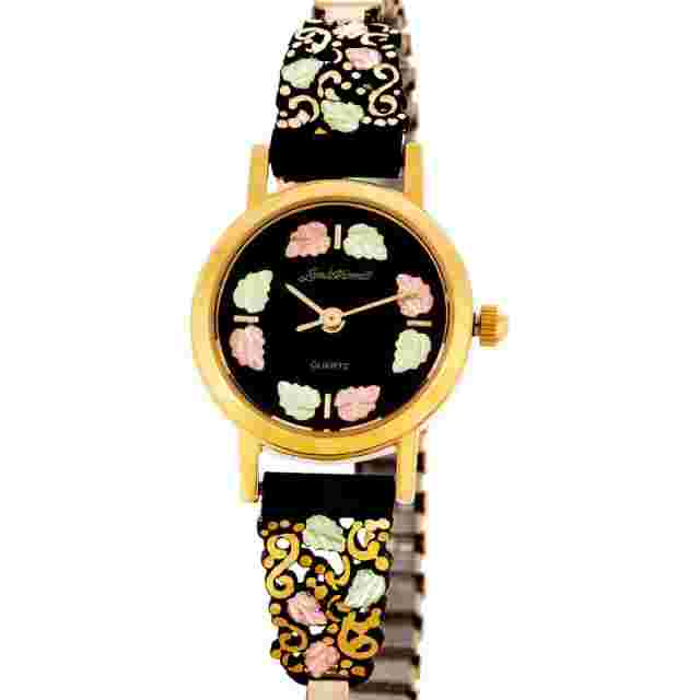 Black Hills Gold Women's Black Powder Coated Watch FAST SHIPPING