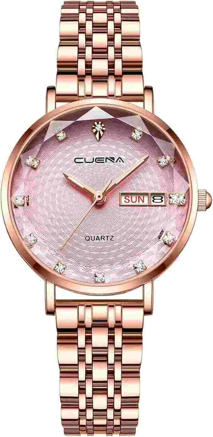 CUENA DATE/TIME LEASURE STYLE FASHION WOMENS WRIST WATCH