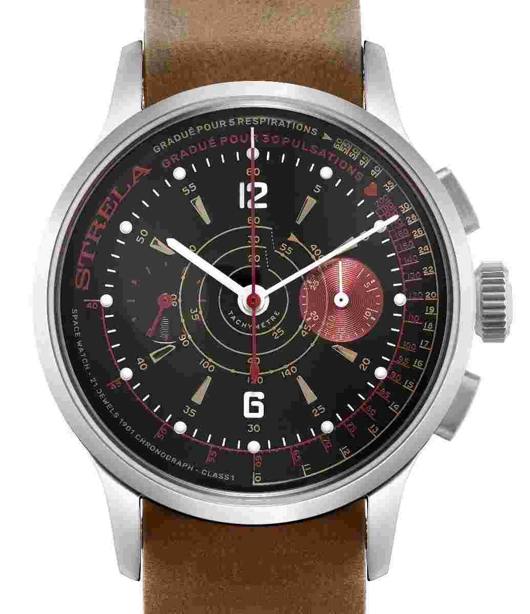 Strela Medical Chronograph Pulsometer Manual Winding Medic Doctor's Watch ST1901