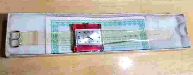 NEEDS BATTERY UNBELIEVABLE FIND 1970S SWISS MARCEL LUCITE WATCH NEVER USED X14/E