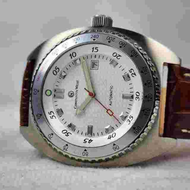 RARE CONSTANTIN WEISZ 11Y032CW AUTOMATIC JAPAN FIXED BEZEL CLASSIC MEN'S WATCH