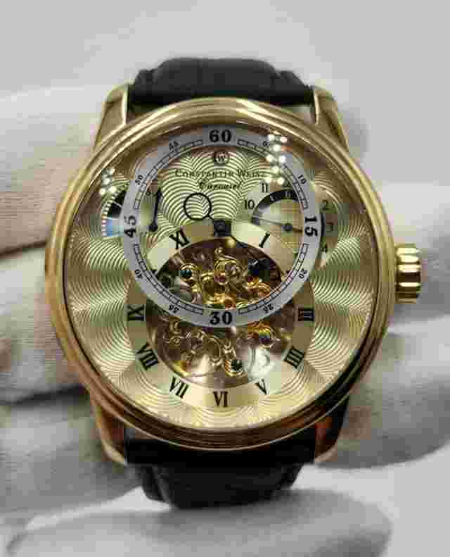 Constantin Weisz Carousel Men's Gold Tone Case & Dial Large Automatic Watch
