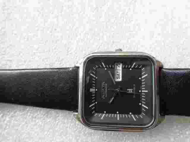 RARE VINTAGE SS INDIA ALLWYN BLACK DIAL MEN'S AUTOMATIC WRISTWATCH