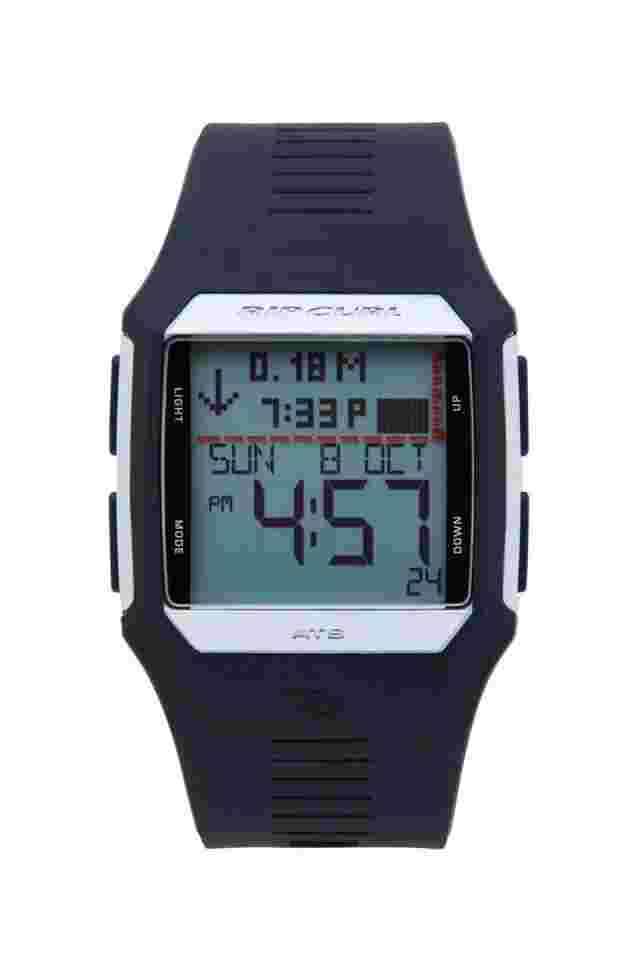Rip Curl Mens RIFLES DIGITAL TIDE SURF WATCH New - A1119 Black Silver