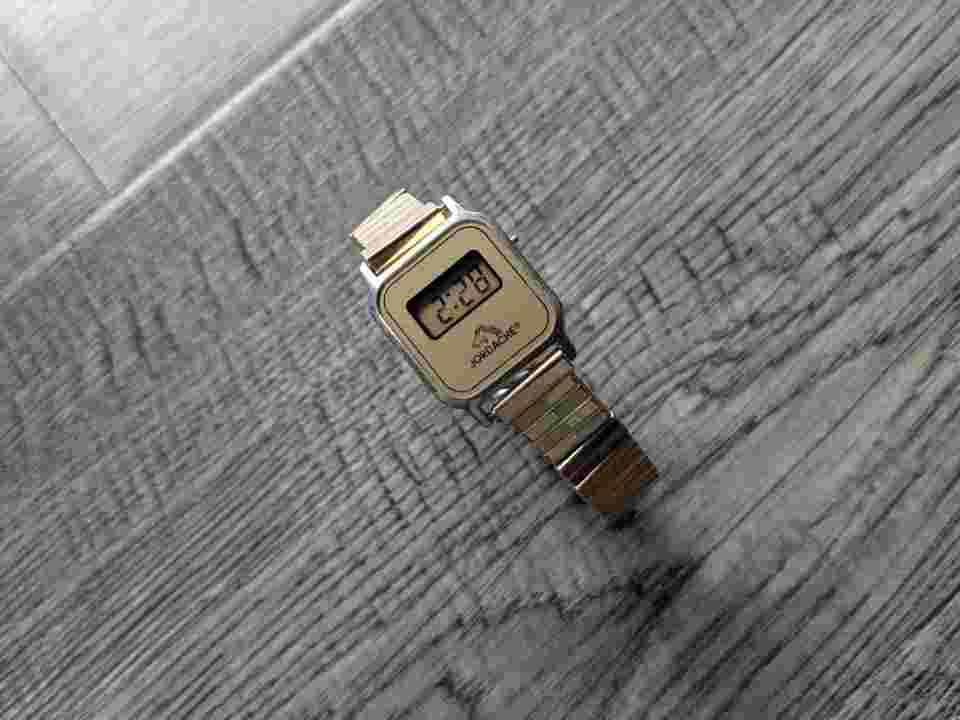 Vintage JORDACHE Digital Quartz Watch Gold Tone New Battery