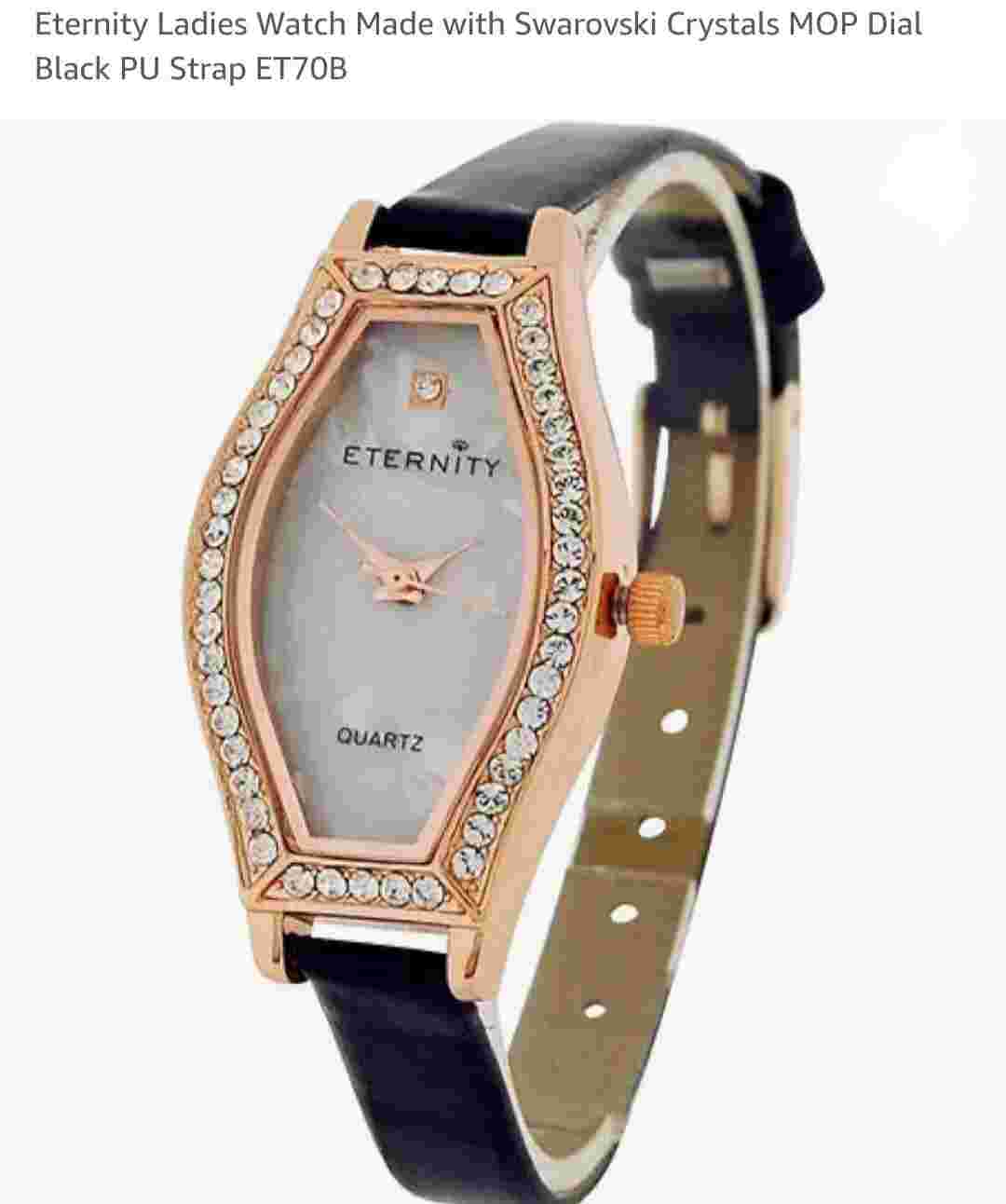 Ladies Eternity Watch Made With Genuine Swarovski Crystals