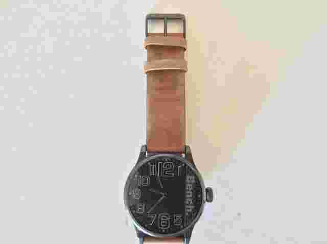 GENTS BENCH WATCH ..BC0291BKBR ... leather strap...width 45mm....£29.00.....ONO