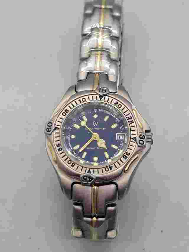 Ladies Claude Valentini Premier Sports Watch 18ct Electroplated  New Battery