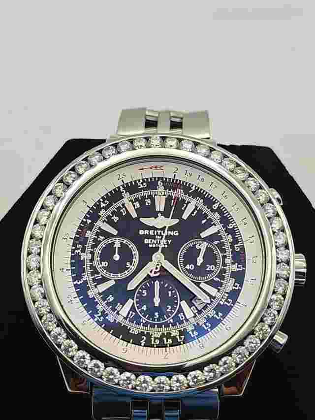 Breitling Bentley Approx. 5ctw Diamond Watch - Recently Serviced, New Movement!