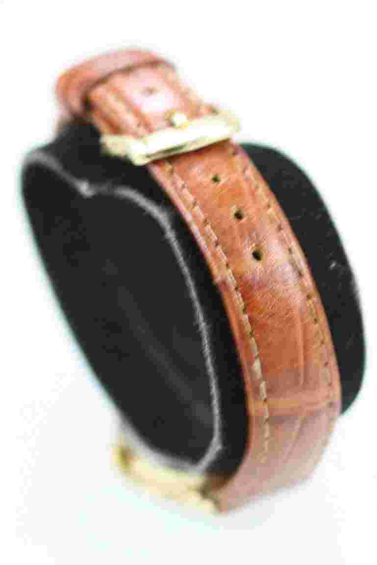 LA Express Women Watch Gold Stainless Leather Brown WR Colorful Pearl Quartz
