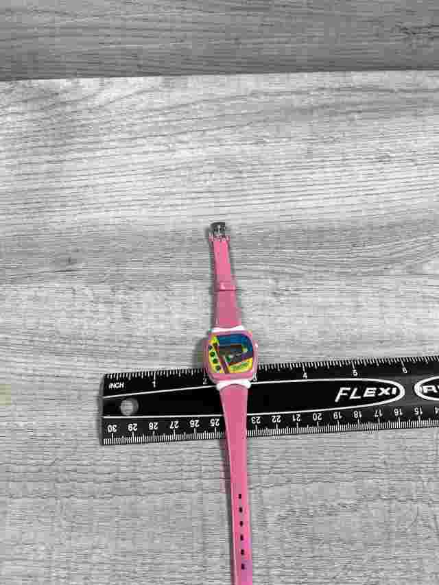 Barbie Digital Wrist Watch Vintage 80s Pink Vinyl Band 1986 Mattel UNTESTED