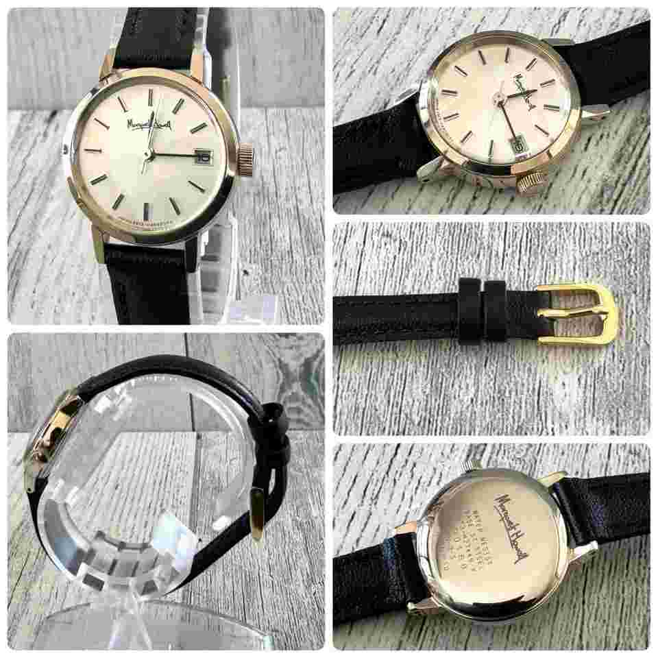 [Works OK] MARGARET HOWELL Wristwatch Howell round JAPAN USED