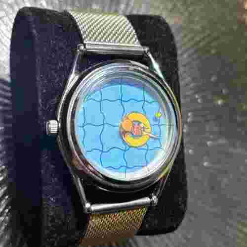 Unique Custom Made Swimming Pool Men's Watch