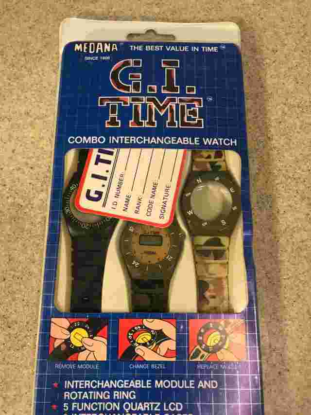 Vintage Medana G.I. Time Watch Interchangeable Camo Watch Band